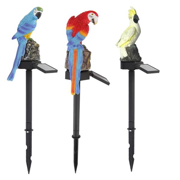 

solar power led parrot lawn light waterproof garden landscape lamp outdoor yard lighting creative statue ornament lamps