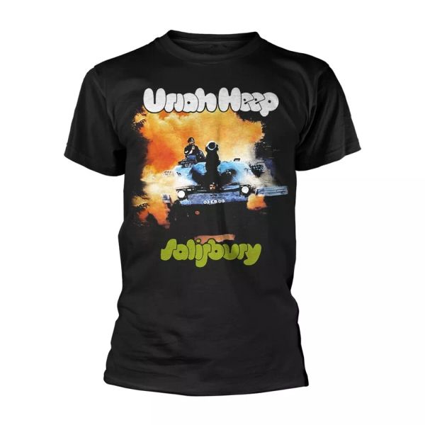 

uriah heep salisbury licensed men t-shirt, White;black