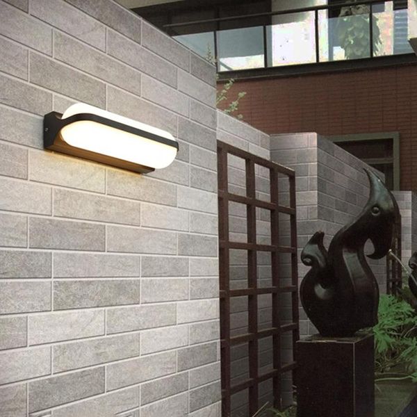 

outdoor wall lamps modern led abs ip65 waterproof bathroom terrace sconce courtyard gate aisle doorpost porch lighting fixture
