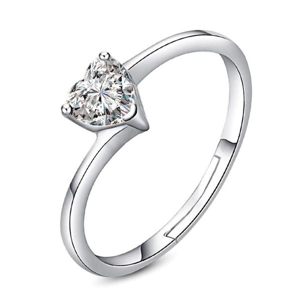 

wedding rings 100% 925 sterling silver shiny crystal ladies`finger ring women jewelry female gift drop wholesale, Slivery;golden