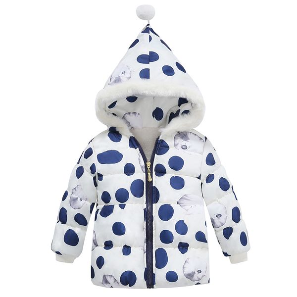 

children clothing new coat winter warm girls coats outerwear long sleeve kids clothes 2 3 4 yeras hooded jackets for girls, Blue;gray