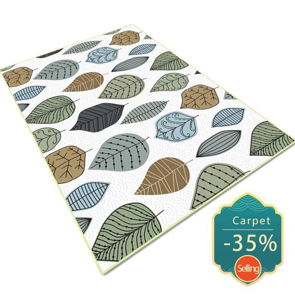 

carpets madream fashion small fresh living room carpet cartoon plant leaf pattern yellow green rugs for bedroom home bedside floor mat