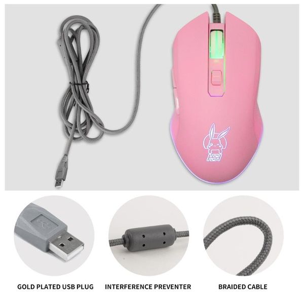 

mouse led backlight 2400dpi wired for pc lapnotebook dropship mice