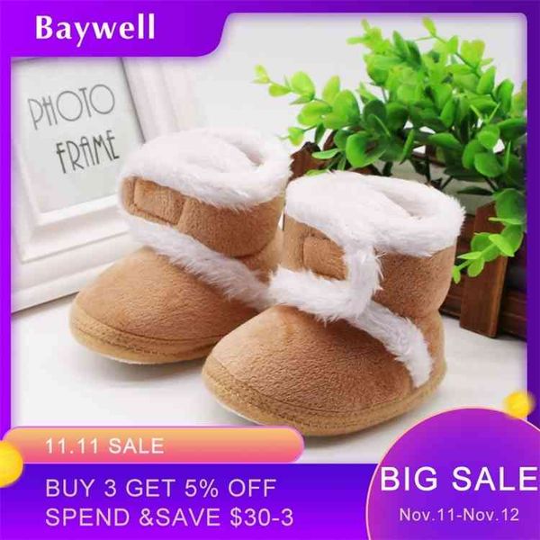 

baywell winter warm newborn toddler boots 1 year baby girls boys shoes soft sole fur snow 0-18m