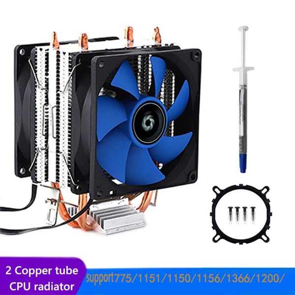 

fans & coolings x200 cpu cooler radiator fan 2 heat pipes 3 pin 2000rpm quiet cooling for intel lga 1200/775/1150 x58 x79 ventilador