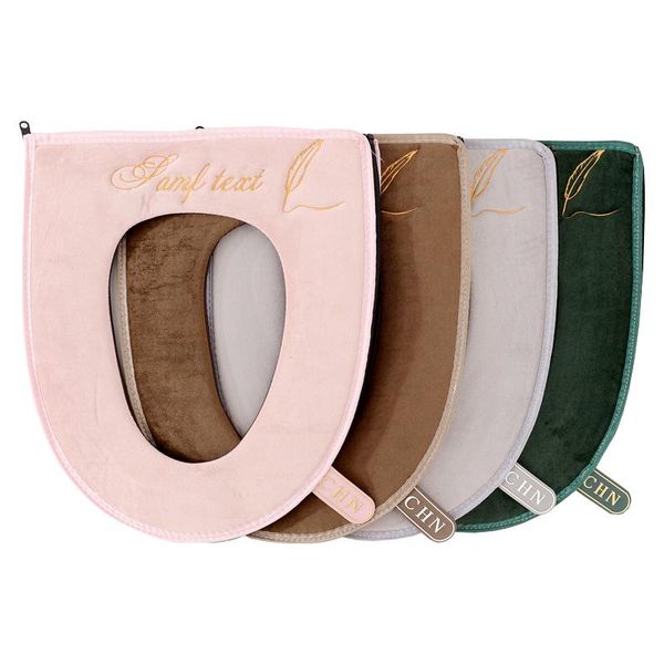 

toilet seat covers velvet coral winter cover household soft zipper bath mat closestool washable warm bathroom accessories