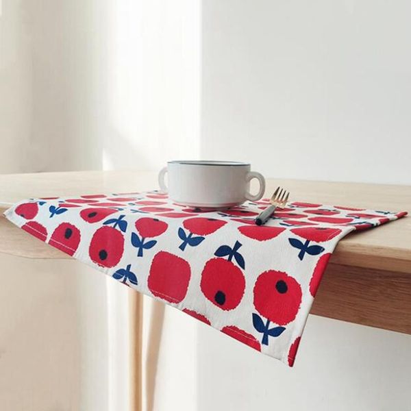 

table napkin 32x42cm nordic style home used tea towels cotton fabric printed place mat for dinning room cute fruit kitchen