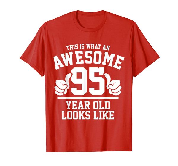 

95th birthday shirt - awesome 95 year old t shirt, White;black