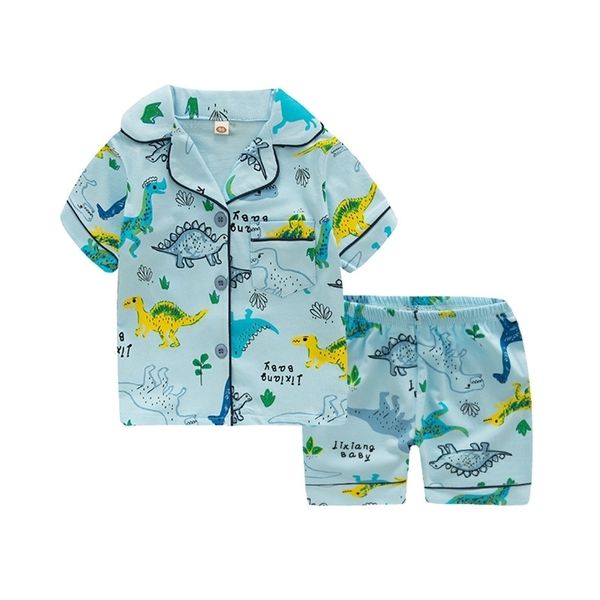 SAILEROAD Cartoon Animals Pigiama per ragazzi Dinosauri Pigiama Bambini Pijama Infantil Sleepwear Bambino Home Wear Abbigliamento Set 211130
