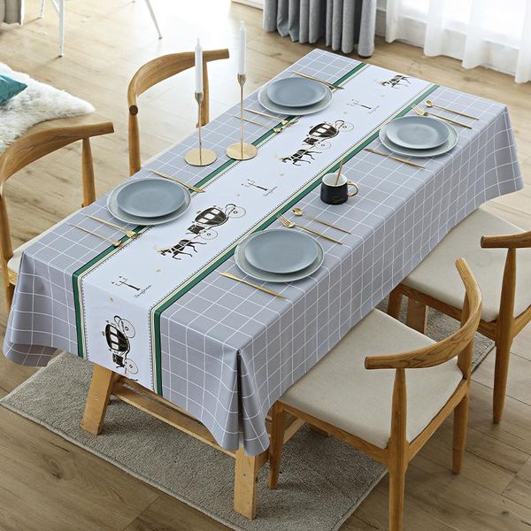 

table cloth pvc rectangular tablecloth waterproof oil-proof kitchen household items 5 colors protective cover