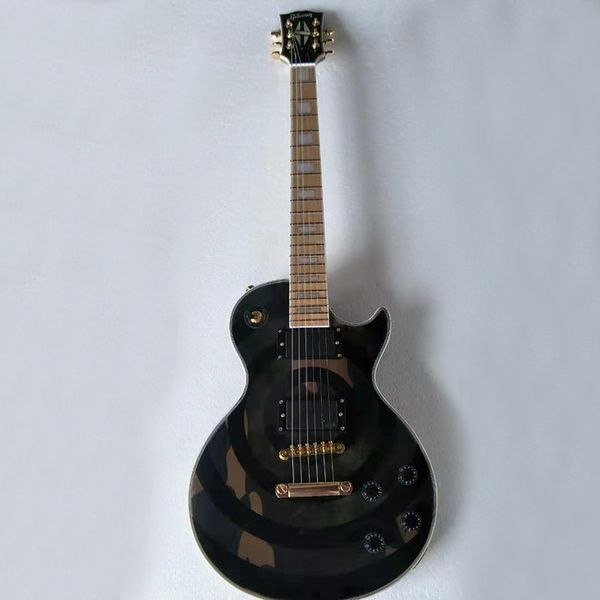 

classic brand electric guitar, gold quality accessories, ring veneer, maple inlaid fingerboard, door-to-door delivery.