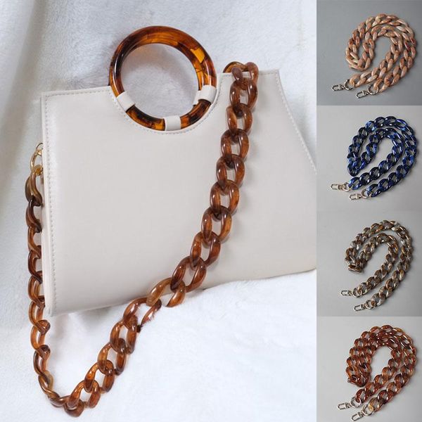 

bag parts & accessories creativity clutch chain acrylic with buckle mix color women shoulder strap fashion messenger belt detachable, Black