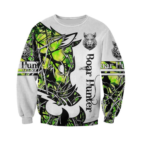 

green boar animal men's 3d printing hoodie visual impact party punk gothic round neck american sweater hoodie, Black