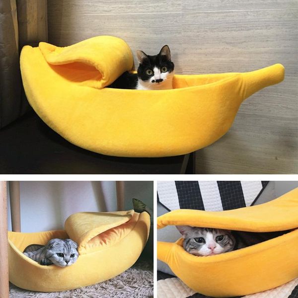 

cat beds & furniture ultra deluxe banana shape bed house portable funny cozy mat pet basket cushion multicolor durable kennel warm cats