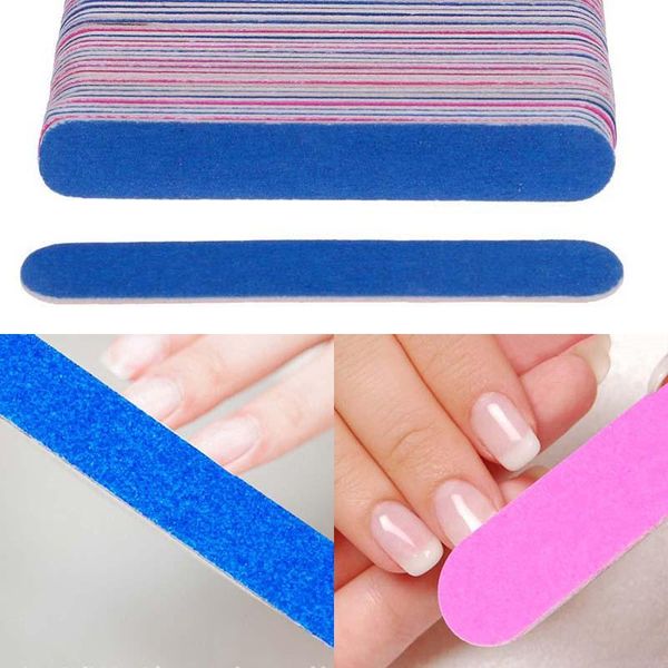 

nail files 100 pcs rose blue emery board buffering manicure tool disposable double sided