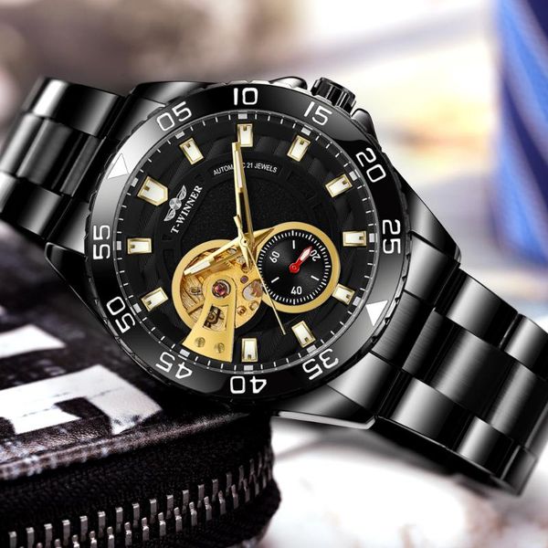 

men watches 2021 luxury stainless steel male military sport waterproof wrist watch automatic mechanical clock relogio masculino wristwatches, Slivery;brown