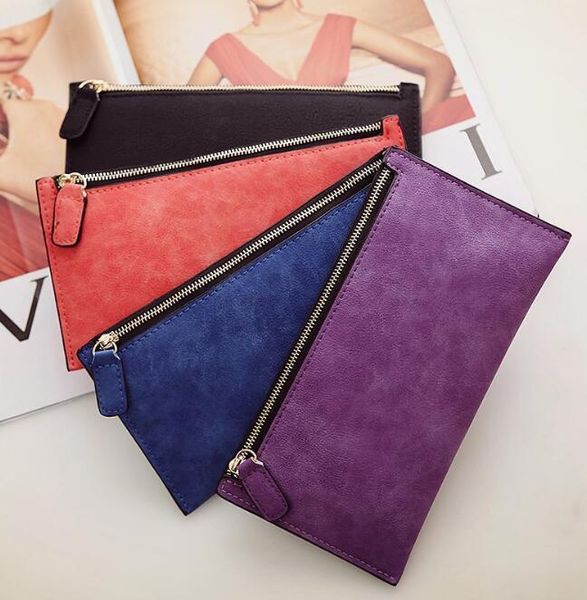 

frans ba ms. fashion wallet zipper bag simple purse the lady long, Red;black
