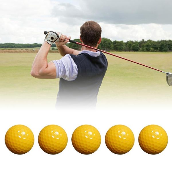 

golf balls 5pcs two-layer practical ball hard for beginners two layer driving range practice training aids