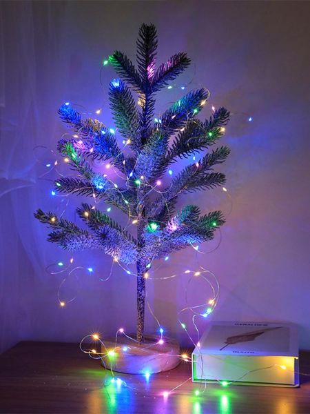 

table lamps lights led copper wire light bounce ball battery box lamp string christmas holiday decoration usb