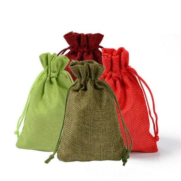 

christmas decorations cotton linen bags sugar 10x14cm wedding party favor supplies 24 pcs