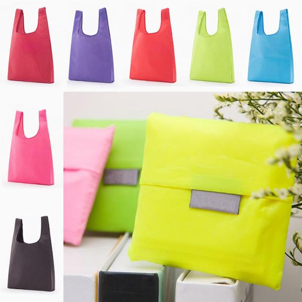 

environment friendly shopping bag foldable oxford cloth large capacity reusable storage portable supermarket bags