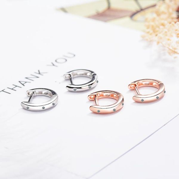 

hoop & huggie yaologe 925 sterling silver earrings fashion simple u-shaped small gifts for women's birthday party, Golden;silver