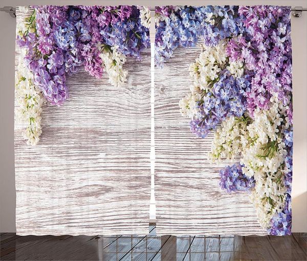 

curtain & drapes rustic home decor curtains lilac flowers bouquet on wood table spring nature romance theme living room bedroom window