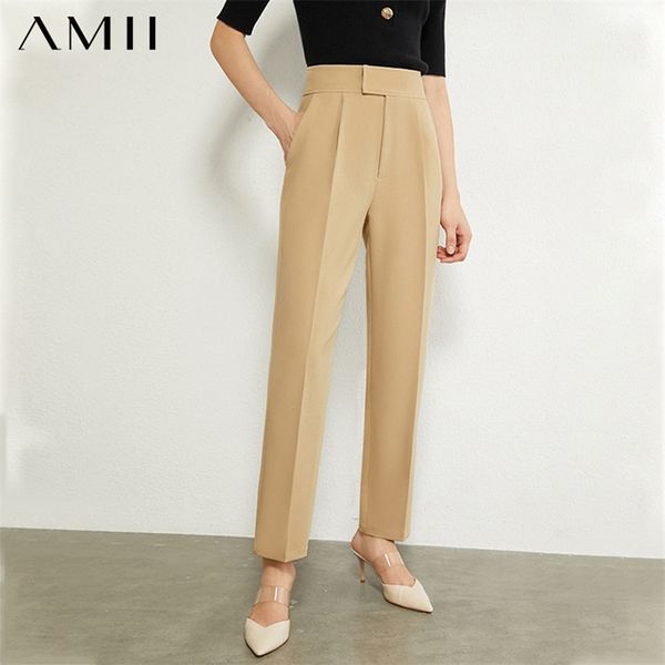 

minimalism autumn women's pants causal olstyle high waist solid straight women ankel-length female 12070322 210527, Black;white