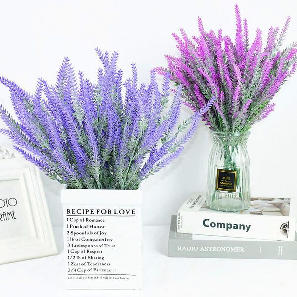

decorative flowers & wreaths 1bouquet romantic lavender plastic artificial plant wedding party decoration provence for home garden fake flow