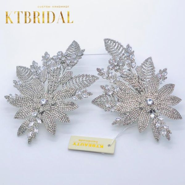 

hair clips & barrettes lucury bridal zircon flower hairpin headpieces party ball fashion design ktbridal women gift wedding accessiories, Golden;silver