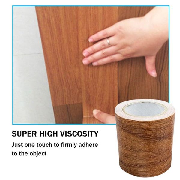 

window stickers 5m/roll wood grain repair tape waterproof self-adhesive duct furniture renovation floor sticker home decor accessories