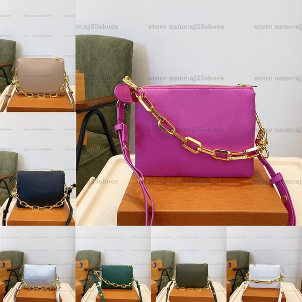 

coussin bb women luxurys designers bags orchidee purple emerald monograms embossed puffy leather zip 2 shoulder straps tote shoulder little