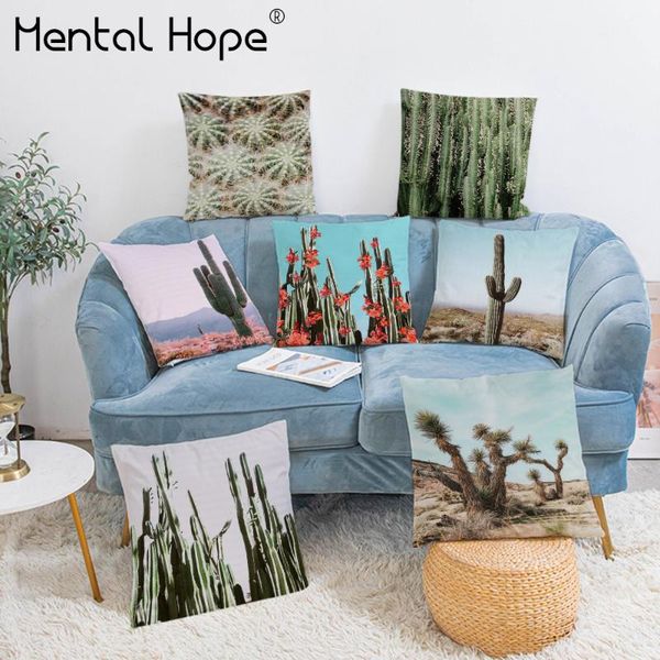 

cushion/decorative pillow tropical style decorative cushion cover for sofa plush throw home decor cactus print pillowcase living room