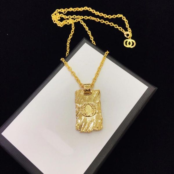 

chains 2021 trend gold medal necklace solid color luxury pendant ring postage sterling silver 925 men's and women's jewelry person