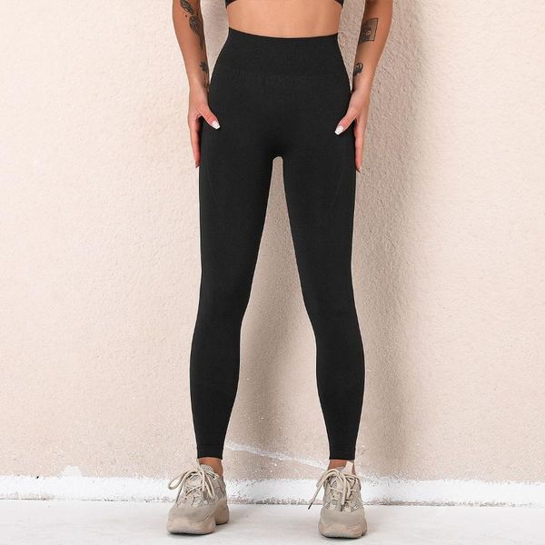 

yoga outfit quick dry pants fitness seamless leggings black gym clothing women acitive wear work out girl sport tights