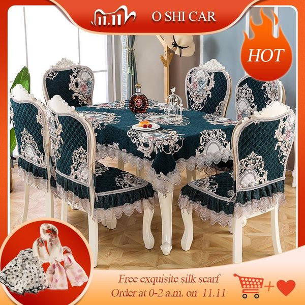 

table cloth chair cover lace embroidery european chinese dining cushion for living room decor coffee square round tablecloth