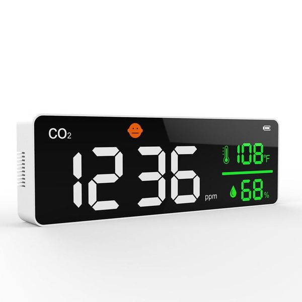 

gas analyzers co2 meter home carbon dioxide detector concentration ambient temperature & humidity tester air quality monitor