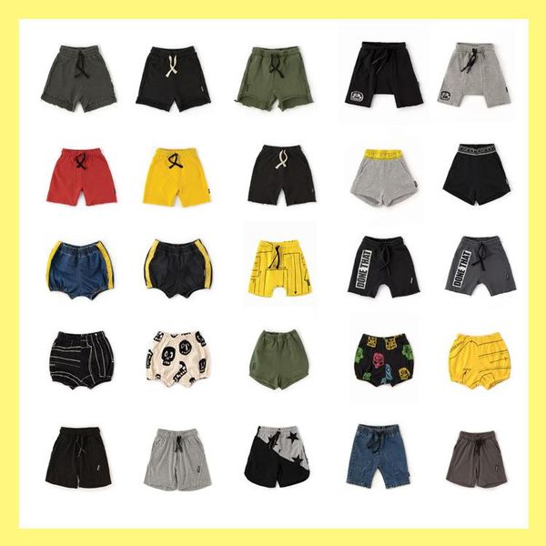

trousers summer 2021 series children's shorts beach pants trend print casual five-point, Blue