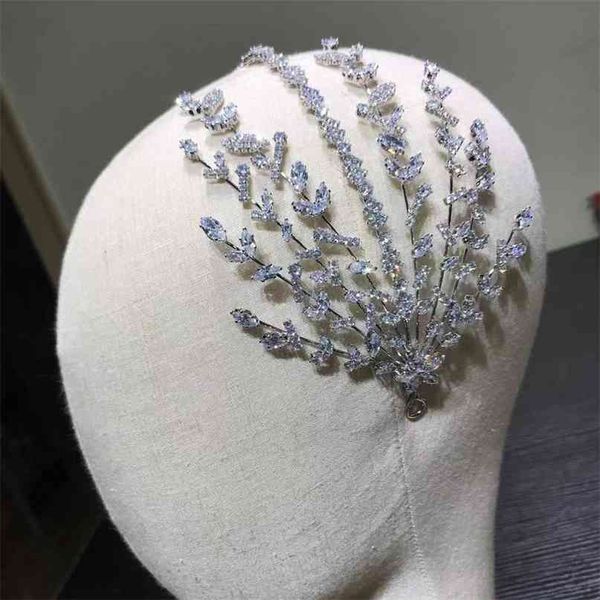 ASNORA Fascia di cristallo unica Accessori per capelli da sposa Corona da sposa, Diademi di compleanno principessa, Prom 210707