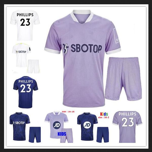 

10 raphinha soccer jerseys 21 22 t roberts harrison hernandez costa bamford alioski clarke 2021 2022 football shirt uniforms men + kids zxc, Black;yellow