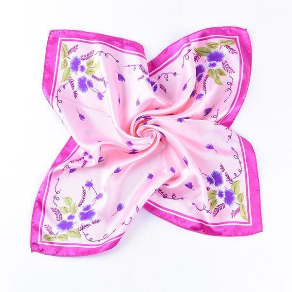 

printed kerchief. stewardess dress, gift scarves. magic silk scarf. lady's small square. 50*50cm scarves, Blue;gray