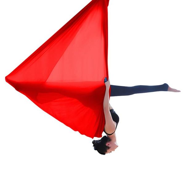 

resistance bands the latest 12 yards/11 meters aerial yoga practice silk fabric 100% nylon low elasticity anti-gravity exercise fitne