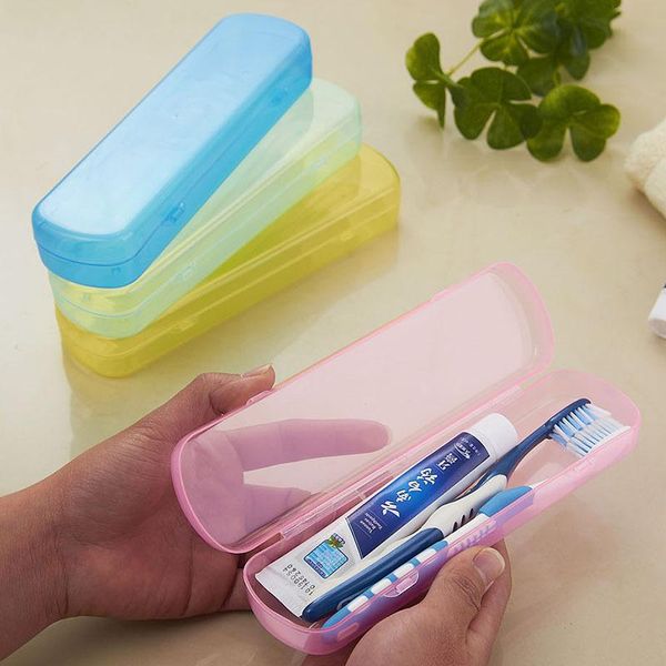 

bath accessory set travel portable outdoor toothbrush toothpaste storage rectangular case holder box camping organizer makeup cosmetics jewe