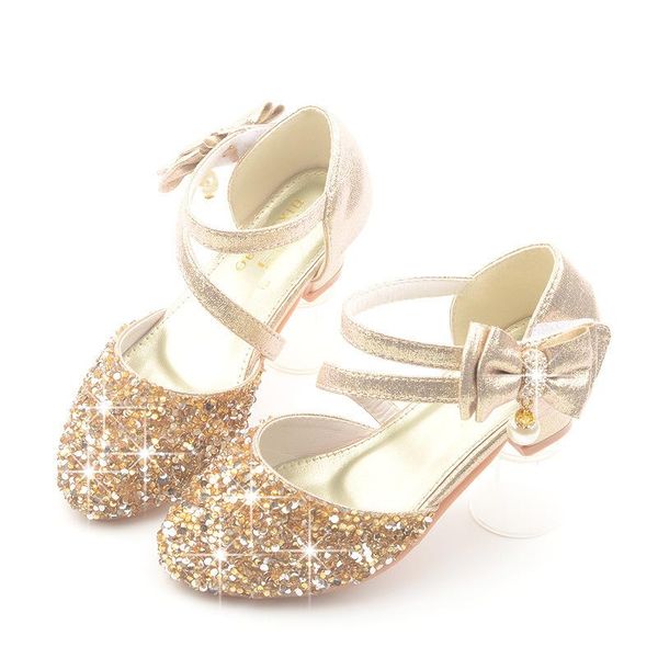 

flat shoes girls' leather spring autumn shallow sequins kids flats loafers for girl pink princess single, Black;grey