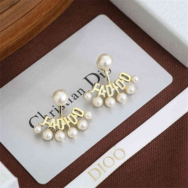 

87% off wholesale shop family earrings female light gold red pearl12, Golden