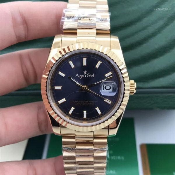 

wristwatches stainless steel sapphire watch women lady automatic mechanical silver yellow gold black white 31mm, Slivery;brown