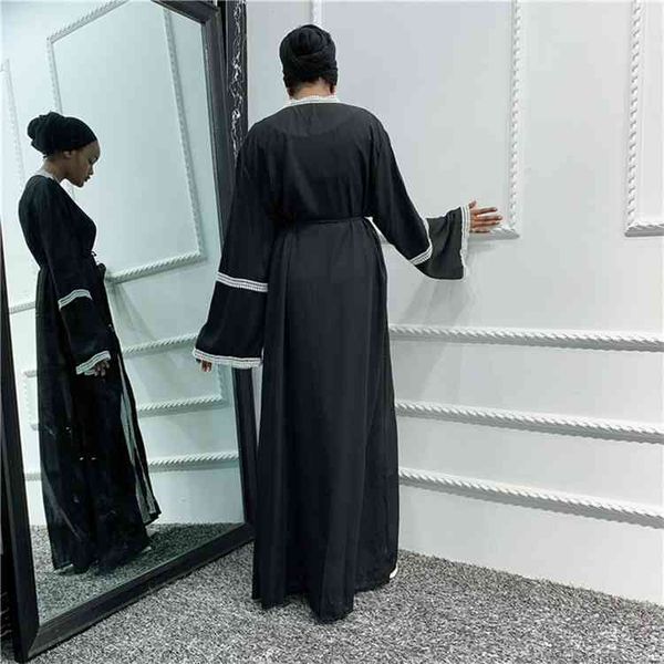 

open black muslim abaya kimono cardigan fashion dress abayas for women kaftan dubai turkish islamic clothing turkey saudi arabia, Red