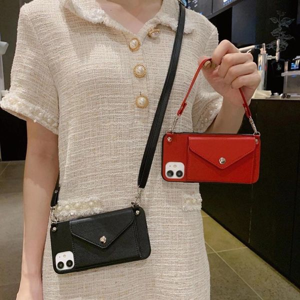 

cases cell phone sets suitable for iphone 11 promax litchi cross strap pocket case multi-function bracket