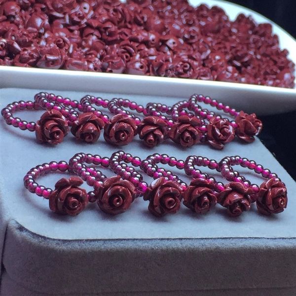 

QN9U live broadcast high content cinnabar purple band s gold sand flower purple teeth black garnet elastic for garnet ring ringwomen, Silver