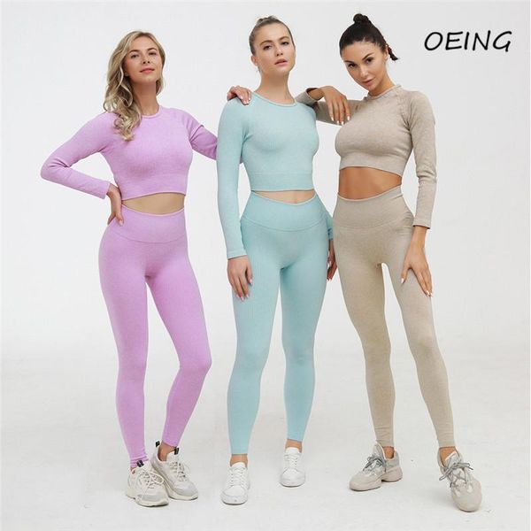 

yoga outfit entgoing women's set long sleeve workout clothes for women gym clothing